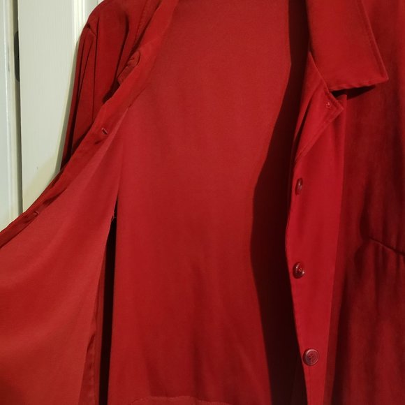 Covington red soft jacket/blazer 3X - Picture 2 of 6